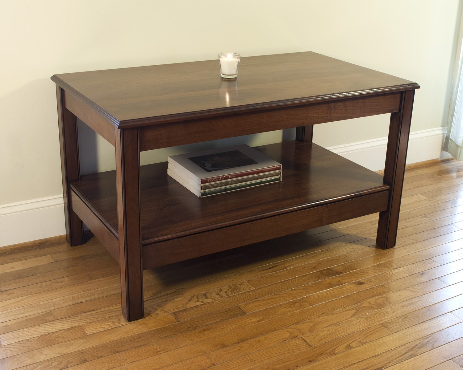 Traditional walnut coffee table