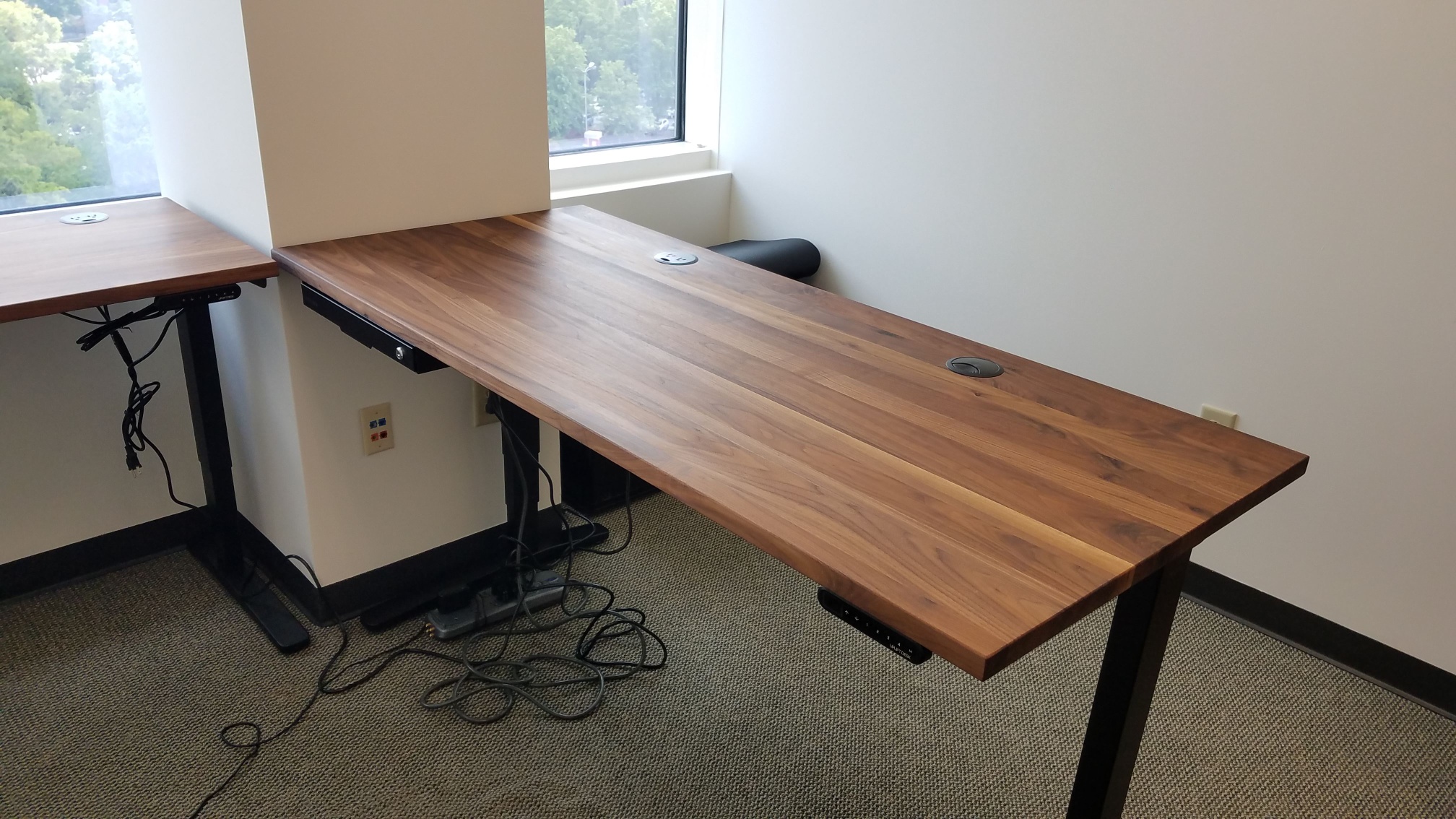 Walnut standup desk tops