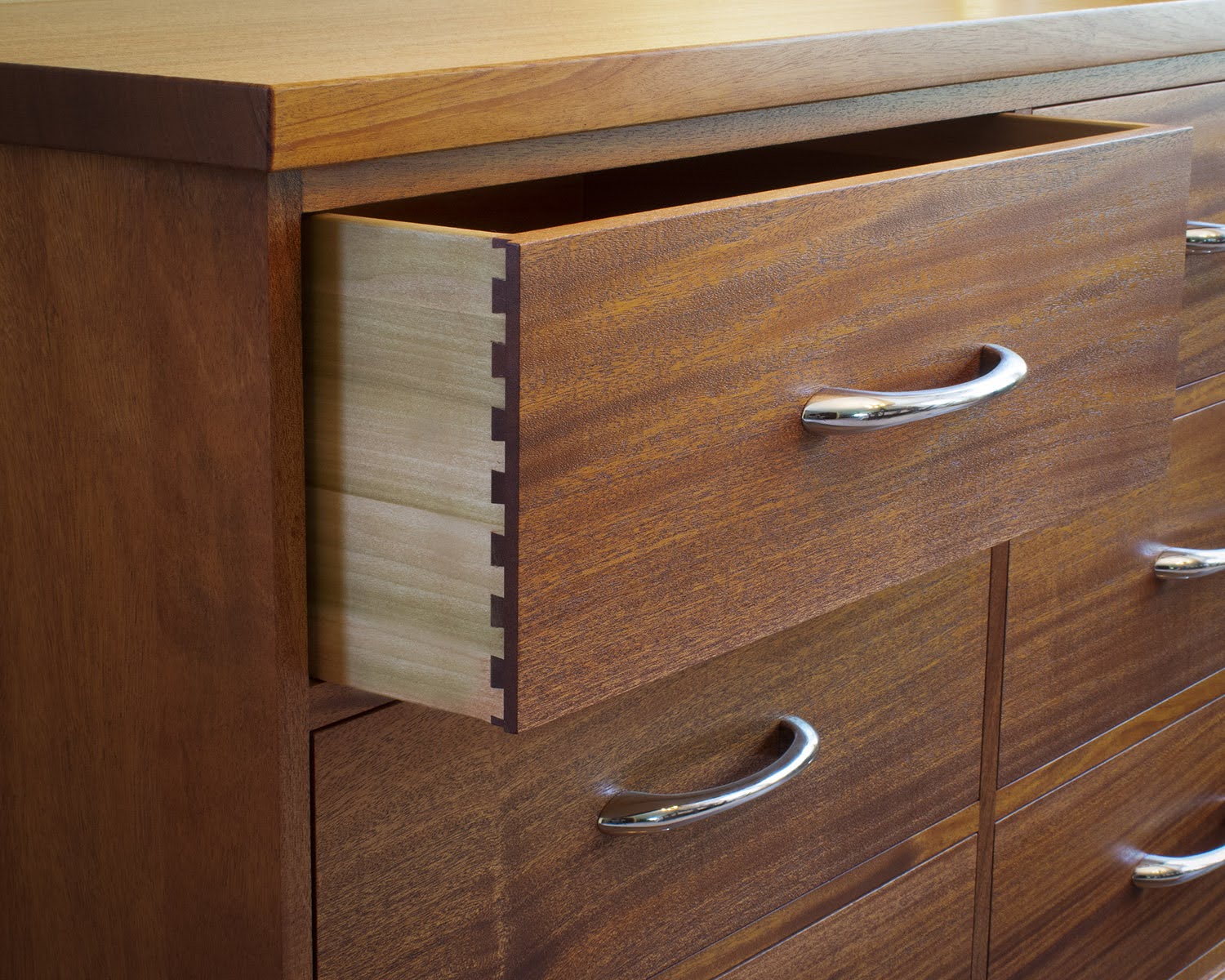 Custom mahogany TV stand
