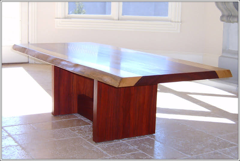 Custom Natural Edge Padauk Coffee Table