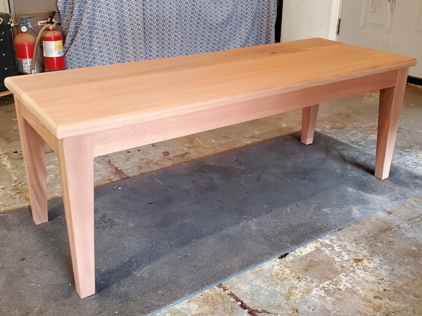 White oak bench
